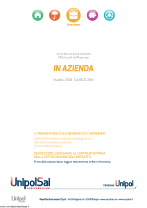 Unipolsai - In Azienda - Modello 7603 Edizione 01-07-2014 [49P]