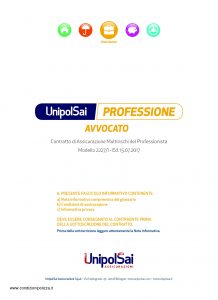 Unipolsai - Multirischi Del Professionista Avvocato - Modello 2227-1 Edizione 07-2017 [52P]