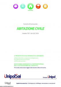 Unipolsai - Polizza Abitazione Civile - Modello 7017 Edizione 07-2014 [28P]