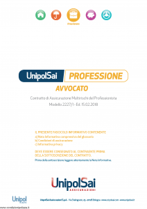 Unipolsai - Professione Avvocato - Modello 2227-1 Edizione 15-02-2018 [52P]
