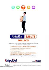 Unipolsai - Salute Assicurazione Invalidita' Permanente Da Malattia - Modello 1261 Edizione 04-2014 [50P]