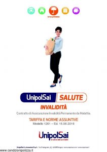 Unipolsai - Salute Assicurazione Invalidita' Permanente Da Malattia Tariffe E Norme Assuntive - Modello 1261 Edizione 06-2016 [15P]