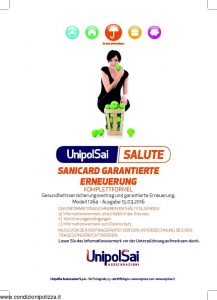 Unipolsai - Salute Sanicard Garantierte Erneuerung Komplettformel German - Modello 1264-001 Edizione 03-2016 [GERMAN] [52P]