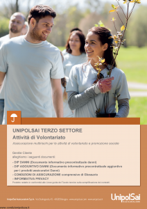 Unipolsai - Terzo Settore Attivita' Di Volontariato - Modello si-7400-001 Edizione 15-01-2019 [82P]