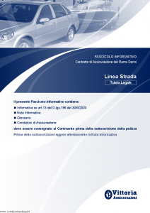 Vittoria - Linea Strada Tutela Legale - Modello pb013.901tl Edizione 01-06-2012 [34P]