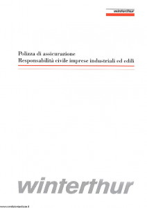 Winterthur - Polizza Di Assicurazione Responsabilita' Civile Imprese Industriali Ed Edili - Modello 006c Edizione 06-1995 [SCAN] [9P]