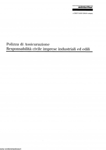 Winterthur - Polizza Di Assicurazione Responsabilita' Civile Imprese Industriali Ed Edili - Modello ae512c01 Edizione 06-2001 [SCAN] [16P]