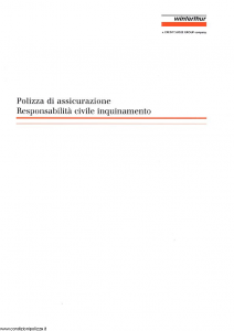 Winterthur - Polizza Di Assicurazione Responsabilita' Civile Inquinamento - Modello ae515n01 Edizione 02-2002 [SCAN] [10P]