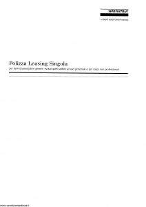 Winterthur - Polizza Leasing Singola - Modello ae809c01 Edizione 02-2002 [SCAN] [15P]