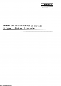 Winterthur - Polizza Per L'Assicurazione Di Impianti Ed Apparecchiature Elettroniche - Modello ae806c01 Edizione 02-2002 [SCAN] [14P]