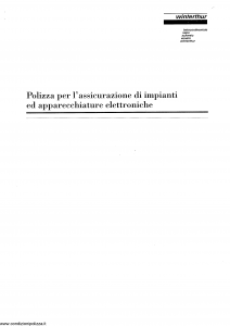 Winterthur - Polizza Per L'Assicurazione Di Impianti Ed Apparecchiature Elettroniche - Modello nd Edizione 06-1997 [SCAN] [9P]