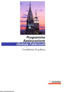 Winterthur - Programma Assicurazione Globale Fabbricati - Modello ae618n01 Edizione 07-1998 [23P]