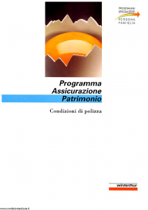 Winterthur - Programma Assicurazione Patrimonio - Modello ae671n01 Edizione 03-1999 [SCAN] [28P]