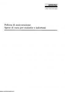 Winterthur - Spese Cura Per Malattie E Infortuni - Modello ae262n01 Edizione 06-2001 [SCAN] [16P]
